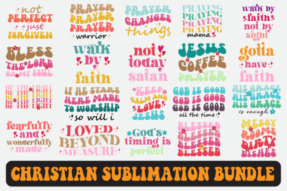 Christian Svg Sublimation Design Bundle for Crafts