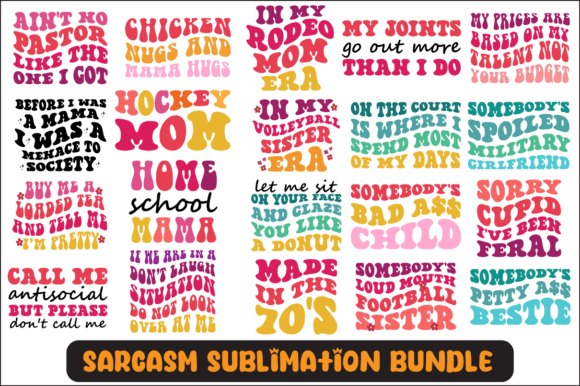 Sarcasm Svg Sublimation Design Bundle for Graphics and Crafts